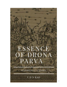 ESSENCE DRONA PARVA of MAHABHARATA YUDDHA.Pdf