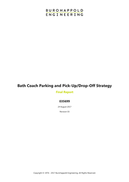 Bath Coach Parking and Pick-Up/Drop-Off Strategy Final Report