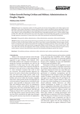 Urban Growth During Civilian and Military Administrations in Osogbo, Nigeria Olalekan John TAIWO