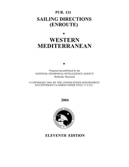 Western Mediterranean (Enroute)