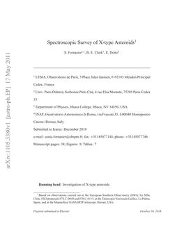 Spectroscopic Survey of X-Type Asteroids1