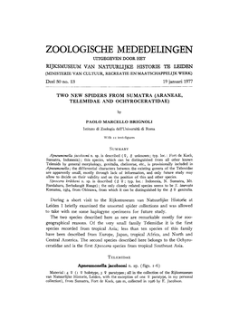 Zoologische Mededelingen