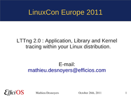 Linuxcon Europe 2011