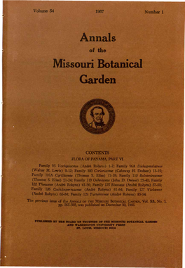 Annals Missouri Botanical Garden