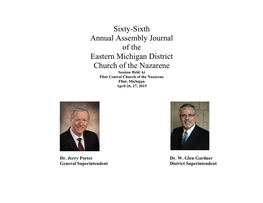 Sixty-Sixth Annual Assembly Journal of the Eastern Michigan District