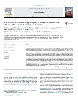 Cyanotoxin Production and Phylogeny of Benthic Cyanobacterial Strains