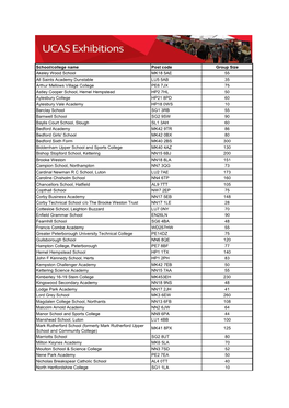 School/College Name Post Code Group Size Akeley Wood School MK18 5AE 55 All Saints Academy Dunstable LU5 5AB 35 Arthur Mellows V
