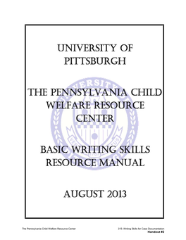 Handout 2: Basic Writing Skills Resource Guide