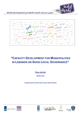 Capacity Development for Municipalities in Lebanon on Good Local Governance"
