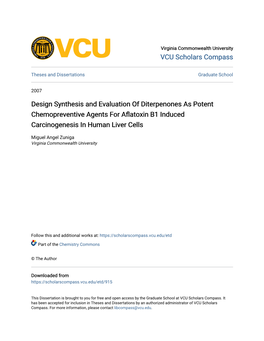 Design Synthesis and Evaluation of Diterpenones As Potent Chemopreventive Agents for Aflatoxin B1 Induced Carcinogenesis in Human Liver Cells