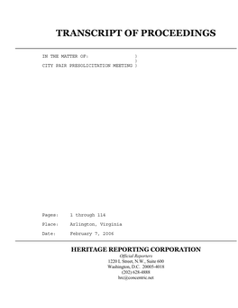 HERITAGE REPORTING CORPORATION Official Reporters 1220 L Street, N.W., Suite 600 Washington, D.C