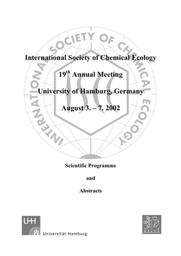 Annual Meeting University of Hamburg, Germany August 3