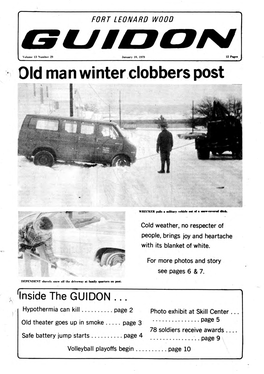Fort Leonard Wood GUIDON January 18, 1979 Hypothermia, Exposure to Cold Can Be Fatal