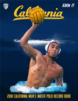 CALIFORNIA GOLDEN BEARS 2018 Men's Water Polo Record Book 1