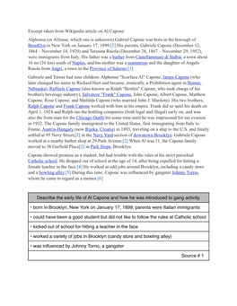 Note Card/ Source Sheet Example