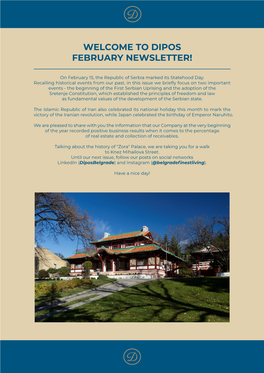 Welcome to Dipos February Newsletter!