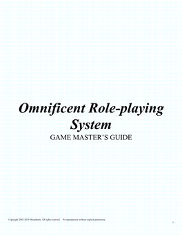 ORS GM's Guide