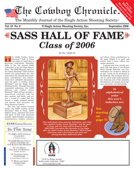 SASS HALL of Famei Class of 2006