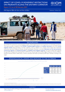 IMPACT of COVID-19 MOVEMENT RESTRICTIONS on MIGRANTS ALONG the EASTERN CORRIDOR Report 12 | As of 28 February 2021