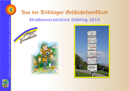 Straßenverzeichnis Döbling 2014