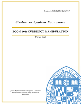 Studies in Applied Economics