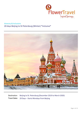 Download Winter Beijing to St Petersburg Inclusive PDF Itinerary