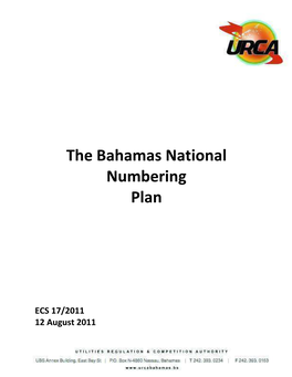 The Bahamas National Numbering Plan
