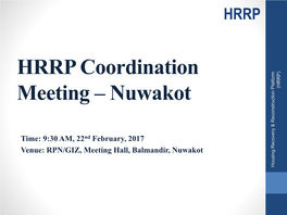 HRRP Presentation Files