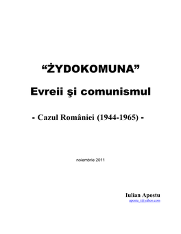 Cartea Neagra a Zydokomuna: Cazul Romaniei