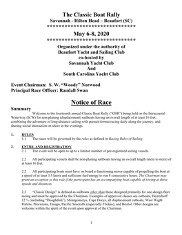 CBR 2020 Notice of Race 1-19
