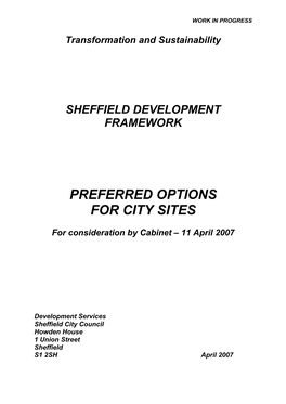Sheffield Development Framework
