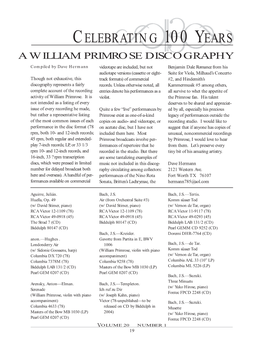 A William Primrose Discography