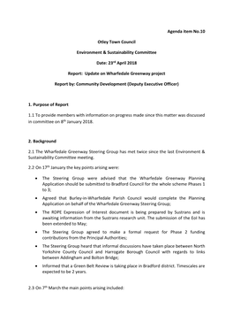 Wharfedale Greenway Project