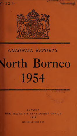 Colony of North Borneo Annual Report