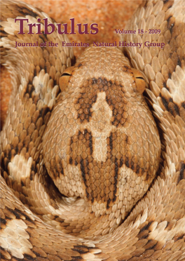 Tribulus Volume 18 - 2009 Journal of the Emirates Natural History Group Contents - Editorial