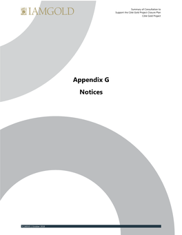 Appendix G Notices