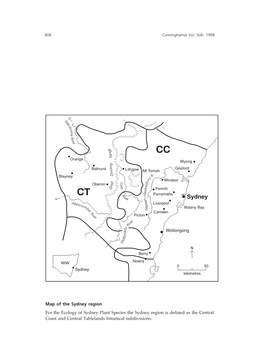 Ecology of Sydney Plant Species the Sydney Region Is Defined As the Central Coast and Central Tablelands Botanical Subdivisions