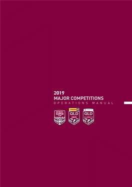 Major Competitions 2019