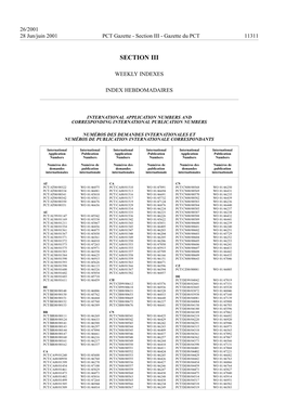 PCT Gazette, Weekly Issue No. 26, 2001