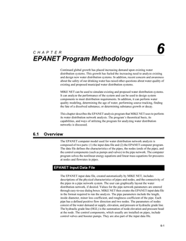 EPANET Program Methodology