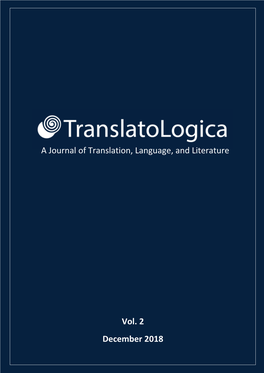 A Journal of Translation, Language, and Literature Vol. 2 December 2018