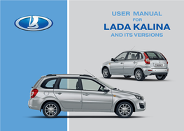Lada Kalina User Manual
