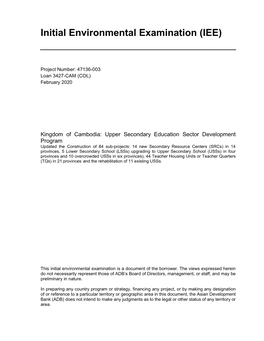 47136-003: Upper Secondary Education Sector Development