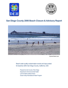 San Diego County 2006 Beach Closure & Advisory Report