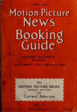 Motion Picture News Booking Guide (1922-1923)