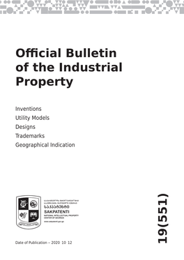 Official Bulletin of the Industrial Property 19(551)