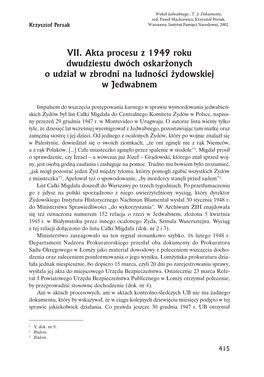 Akta Procesu Z 1949 Roku Dwudziestu Dwóch Oskarżonych O Udział W