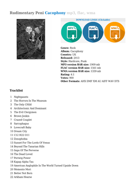 Rudimentary Peni Cacophony Mp3, Flac, Wma