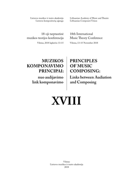 Principles of Music Composing: Muzikos Komponavimo Principai
