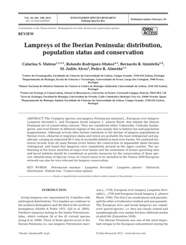 Lampreys of the Iberian Peninsula: Distribution, Population Status and Conservation